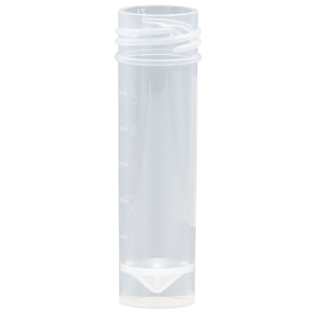 Globe Scientific Transport tube, 5mL, PP, self-standing, no cap PK 6101-TUBE